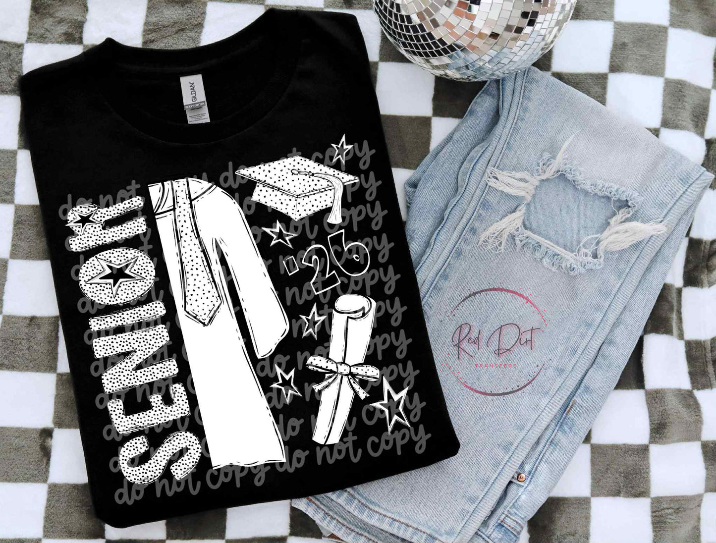 Senior Dots DTF Transfer | Trendy School DTF Transfer | High Quality Image Transfers | Ready to Press | Instant Peel