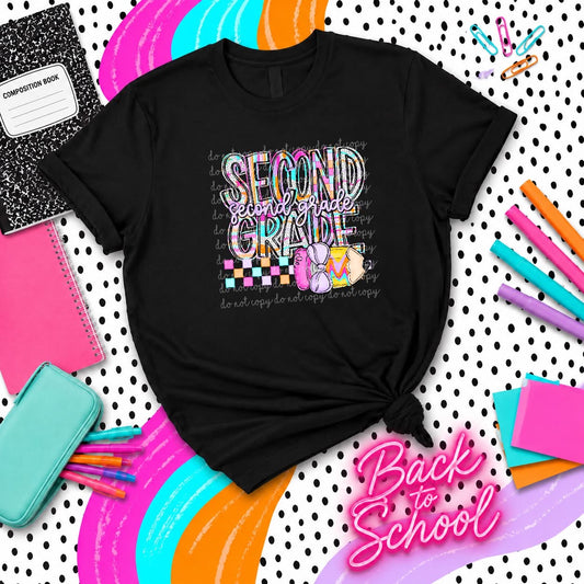 Second Grade DTF Transfer | 2nd Grade School Transfer | Back To School DTF Transfer | Ready To Press