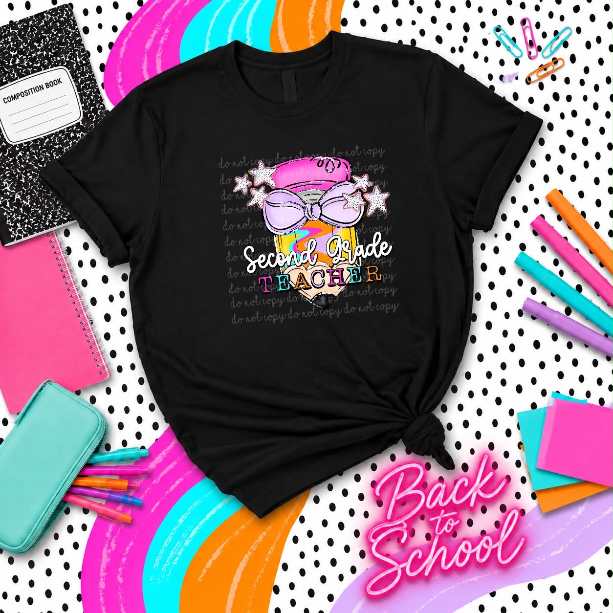 Second Grade DTF Transfer | Second Grade Teacher Transfer | Back To School DTF Transfer | Ready To Press