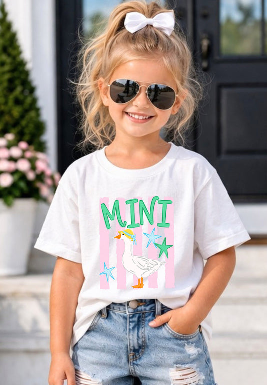 Mini Goose DTF Transfer, Kids Goose Shirt Design, Mommy and Me Matching Set, Toddler Graphic Tee Transfer, Ready to Press