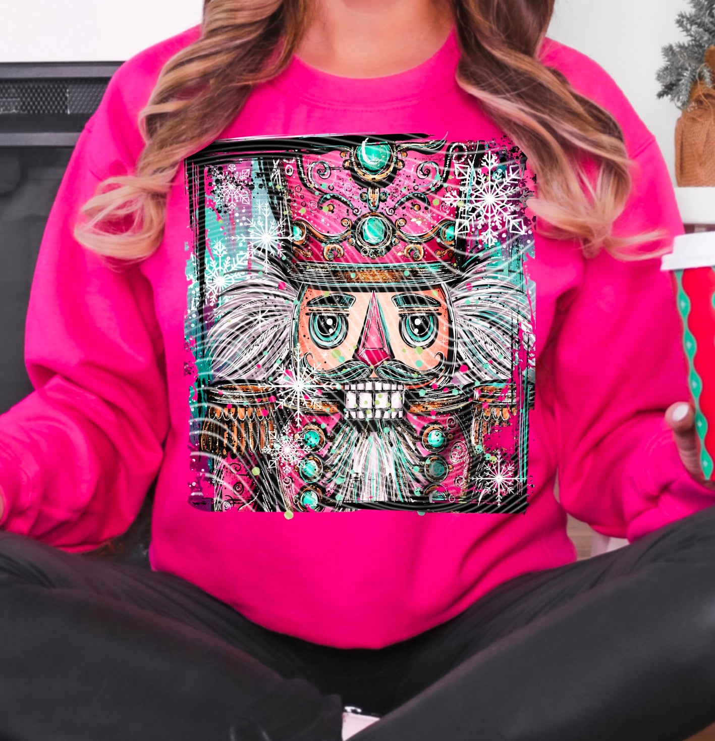 Nut Cracker Selfie DTF Transfer | Trendy Christmas DTF Transfer | High Quality Image Transfers | Ready to Press | Instant Peel