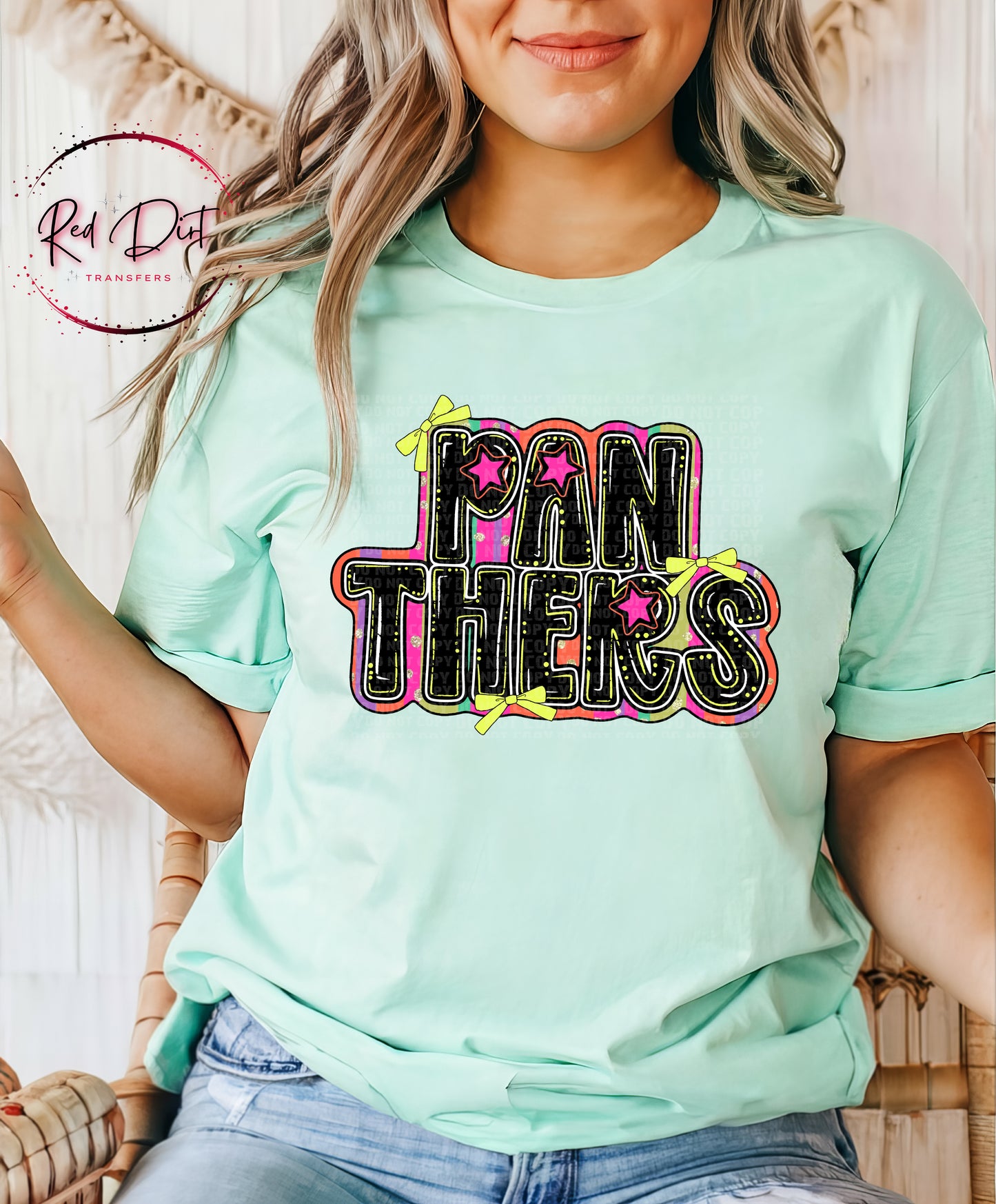 Panthers  DTF Transfer, Retro Mascot Heat Transfer, School Spirit Transfer, Team Mascot Iron On Transfer, DIY Shirt Transfer
