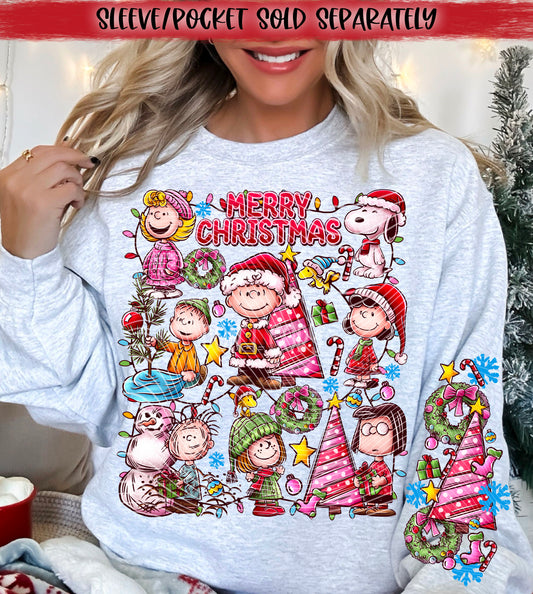 Merry Christmas DTF Transfer | Trendy Christmas DTF Transfer | Ready to Press | High Quality DTF Transfers | Fast Shipping
