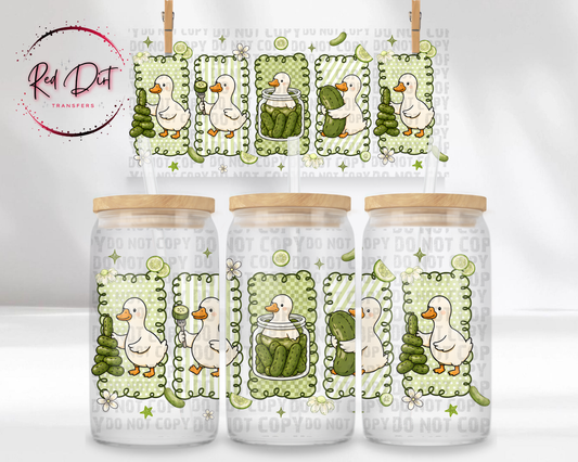 Pickle Goose UV DTF Transfer | Pickle Cup Wrap | Funny Goose Tumbler Transfer | Pickle Lover Drinkware | Cute Foodie Cup