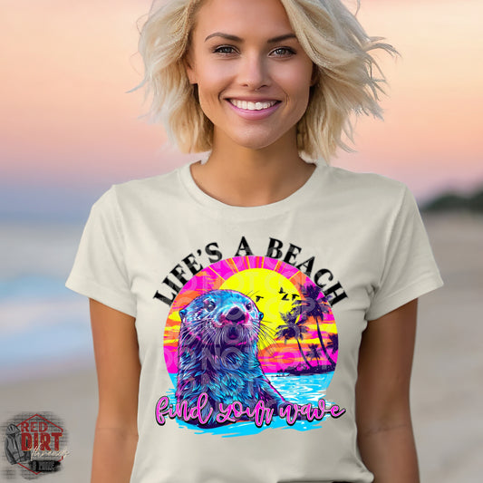 Life's a Beach Find Your Wave DTF Transfer | Trendy Summer DTF Transfer | Ready to Press | High Quality DTF Transfers
