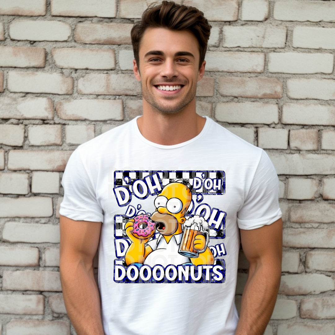D'oh Doooonuts DTF Transfer | Throwback Movies DTF Transfer | Ready to Press | High Quality DTF Transfers | Fast Shipping