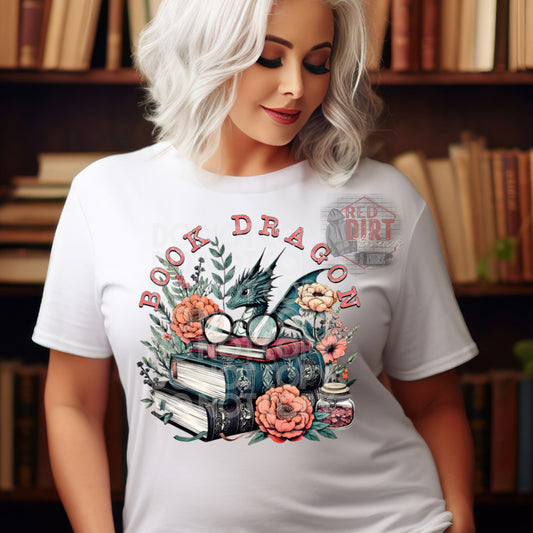 Book Dragon DTF Transfer | Trendy Bookish DTF Transfer | Ready to Press | High Quality DTF Transfers | Fast Shipping