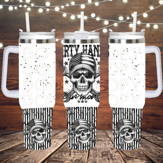 Dirty Hands Clean Money UV DTF 40oz Tumbler Transfer | Trendy Tumbler Wrap | Ready to Transfer | High Quality | Waterproof UV Transfer