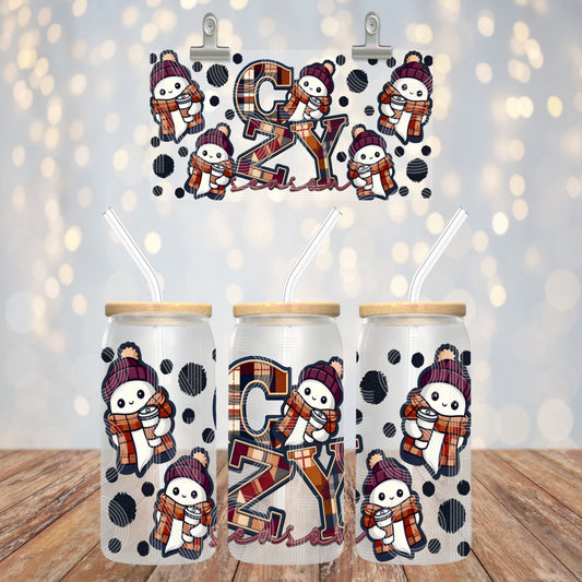 Cozy Season UV DTF Libbey Transfer | Trendy Fall Libbey Wrap | Ready to Transfer | High Quality | Waterproof UV Transfer