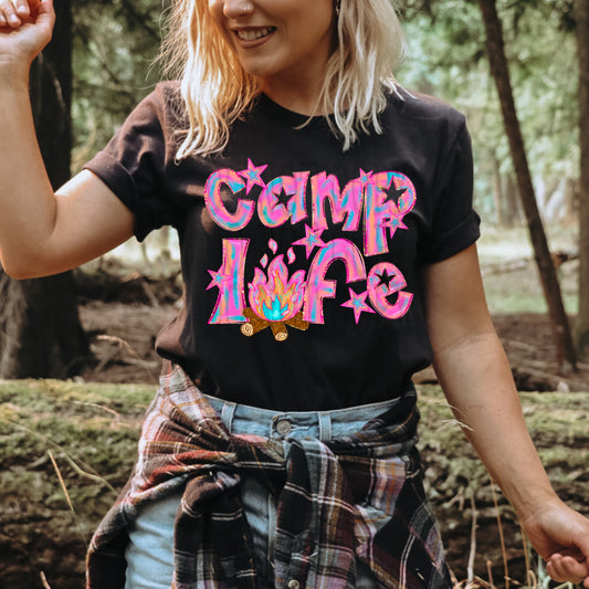 Camp Life DTF Transfer | Trendy Camping DTF Transfer | High Quality Image Transfers | Ready to Press | Instant Peel