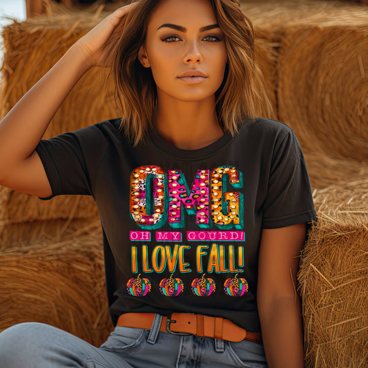 Oh My Gourd I Love Fall DTF Transfer | Trendy Fall DTF Transfer | High Quality Image Transfers | Ready to Press | Instant Peel
