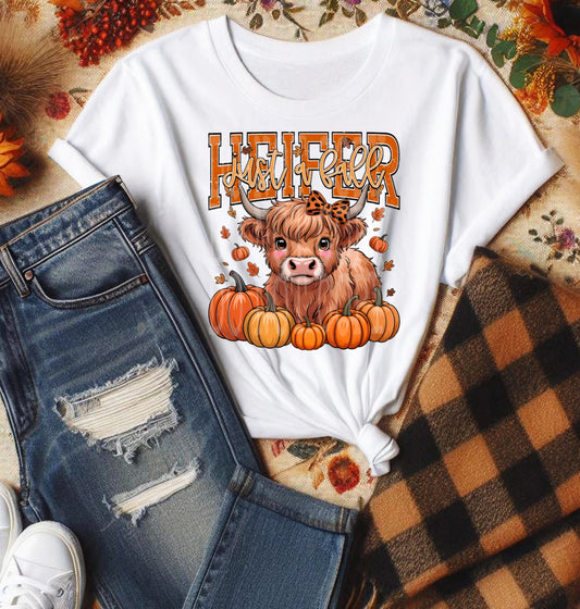 Just a Fall Heifer T-Shirt | Trendy Fall Shirt | Fast Shipping | Super Soft Shirts for Men/Women/Kid's