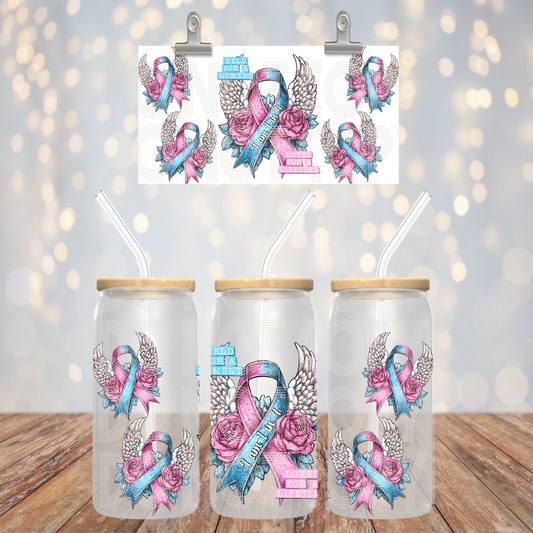 I Am 1 in 4 UV DTF Libbey Transfer | Trendy Awareness Libbey Wrap | Ready to Transfer | High Quality | Waterproof UV Transfer