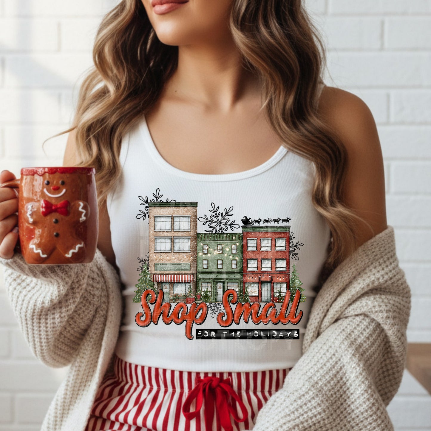 Shop Small For The Holidays DTF Transfer | Trendy Christmas DTF Transfer | High Quality Image Transfers | Ready to Press | Instant Peel