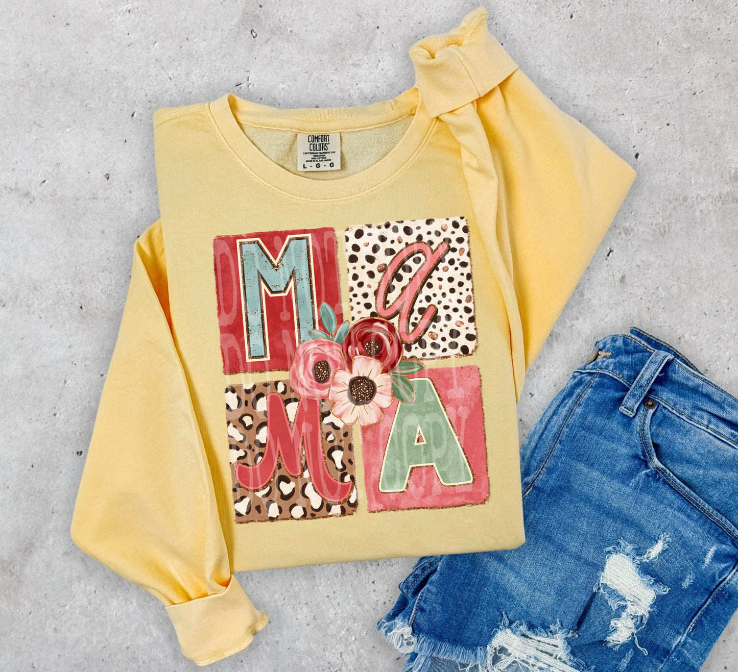 Floral Mama DTF Transfer | Trendy Mama DTF Transfer | High Quality Image Transfers | Ready to Press | Instant Peel