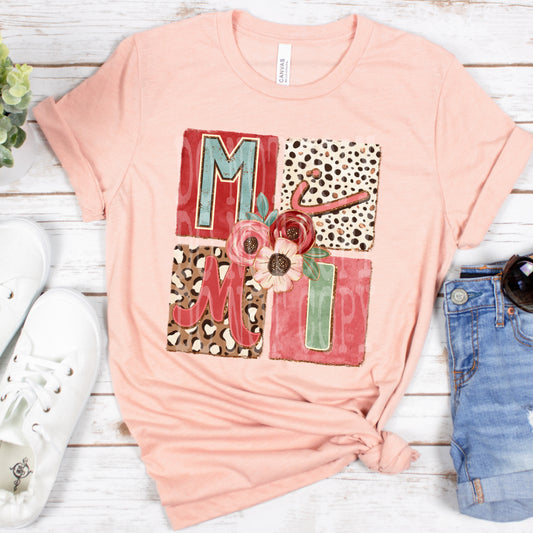 Floral Mimi DTF Transfer | Trendy Mama DTF Transfer | High Quality Image Transfers | Ready to Press | Instant Peel