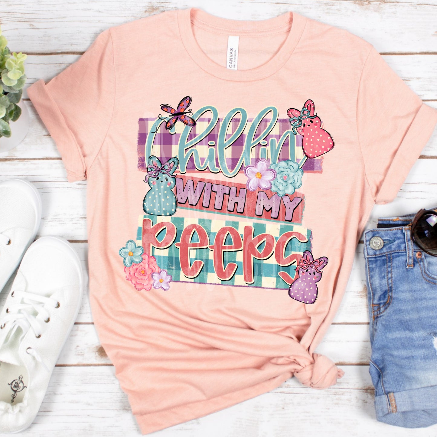 Chill'n With My Peeps DTF Transfer | Trendy Easter DTF Transfer | High Quality Image Transfers | Ready to Press | Instant Peel