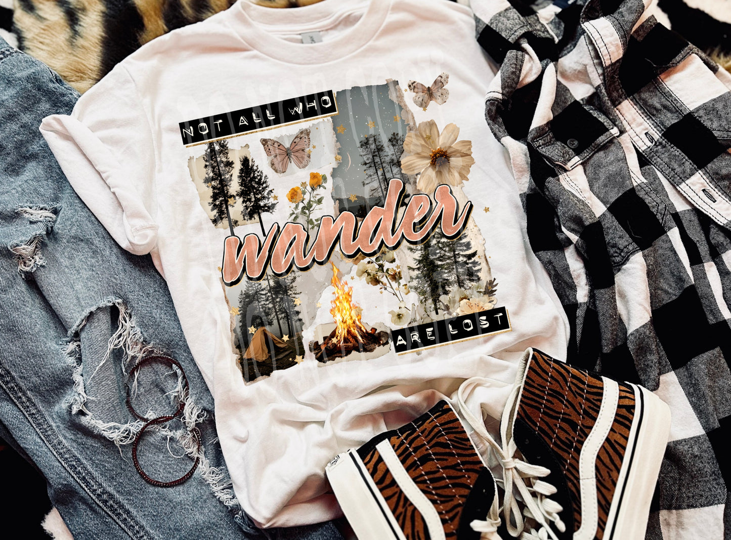 Not All Who Wander Are Lost DTF Transfer, Camping Heat Transfer, Nature Lover Transfer, Adventure Apparel Print