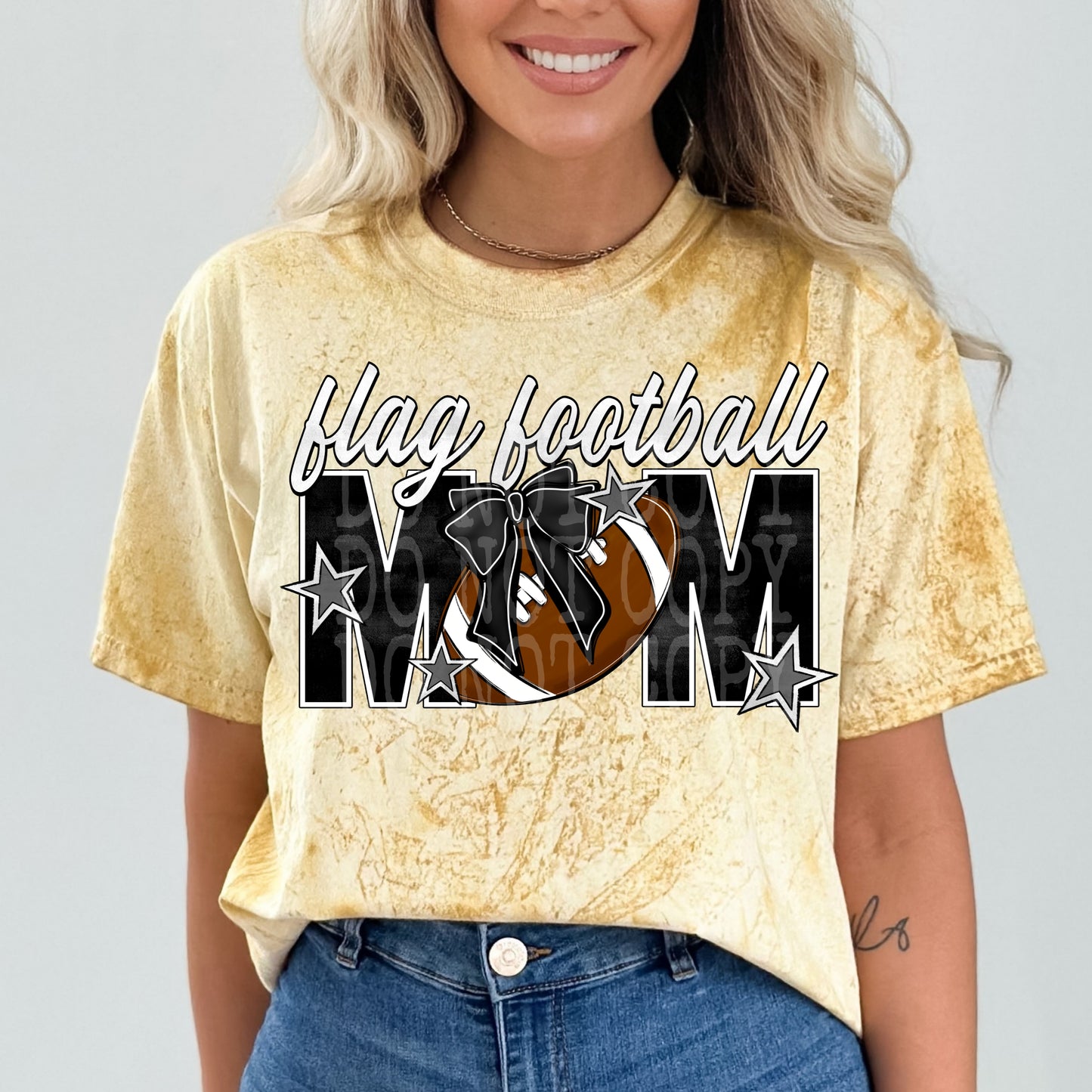 Flag Football Mom DTF Transfer Ready to Press | Flag Football DTF | Sports Mom Transfer | Game Day DTF | Red Dirt Transfers
