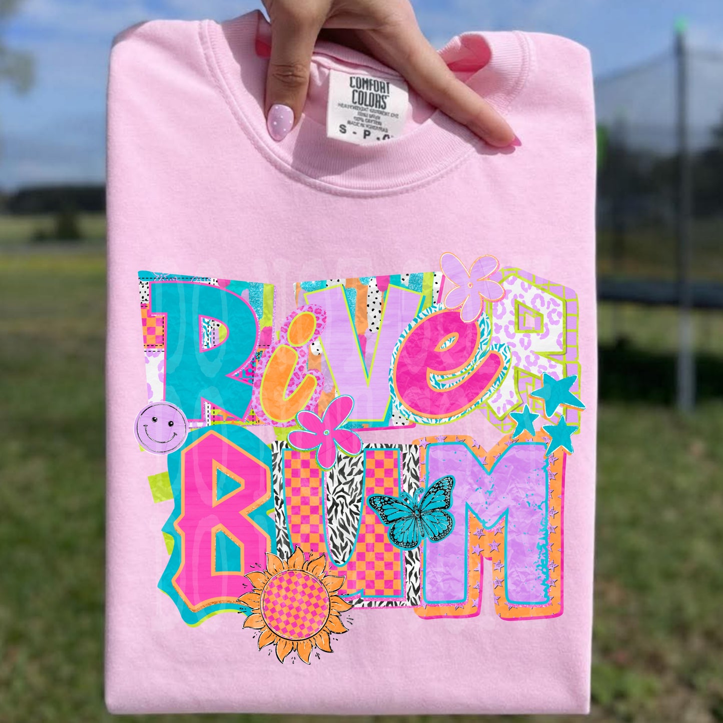 River Bum DTF Transfer Ready to Press | Summer River Life DTF | Retro Colorful River Design | Vacation Graphic | Trendy DTF | Red Dirt