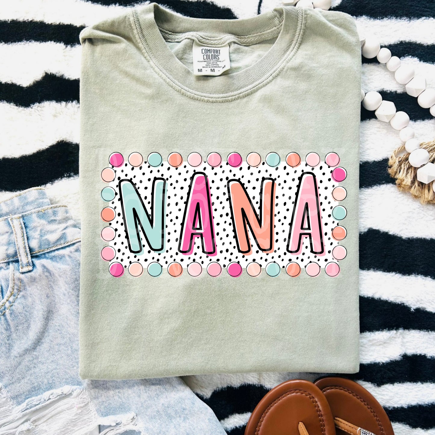 Nana DTF Transfer Ready to Press | Matching Mama Grandma Granny Nana DTF | Cute Retro Family Shirt Design | Mother's Day Gift