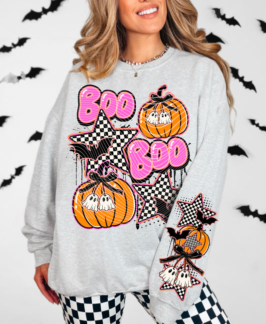 Pink Boo Boo DTF Transfer | Trendy Halloween DTF Transfer | High Quality Image Transfers | Ready to Press | Instant Peel