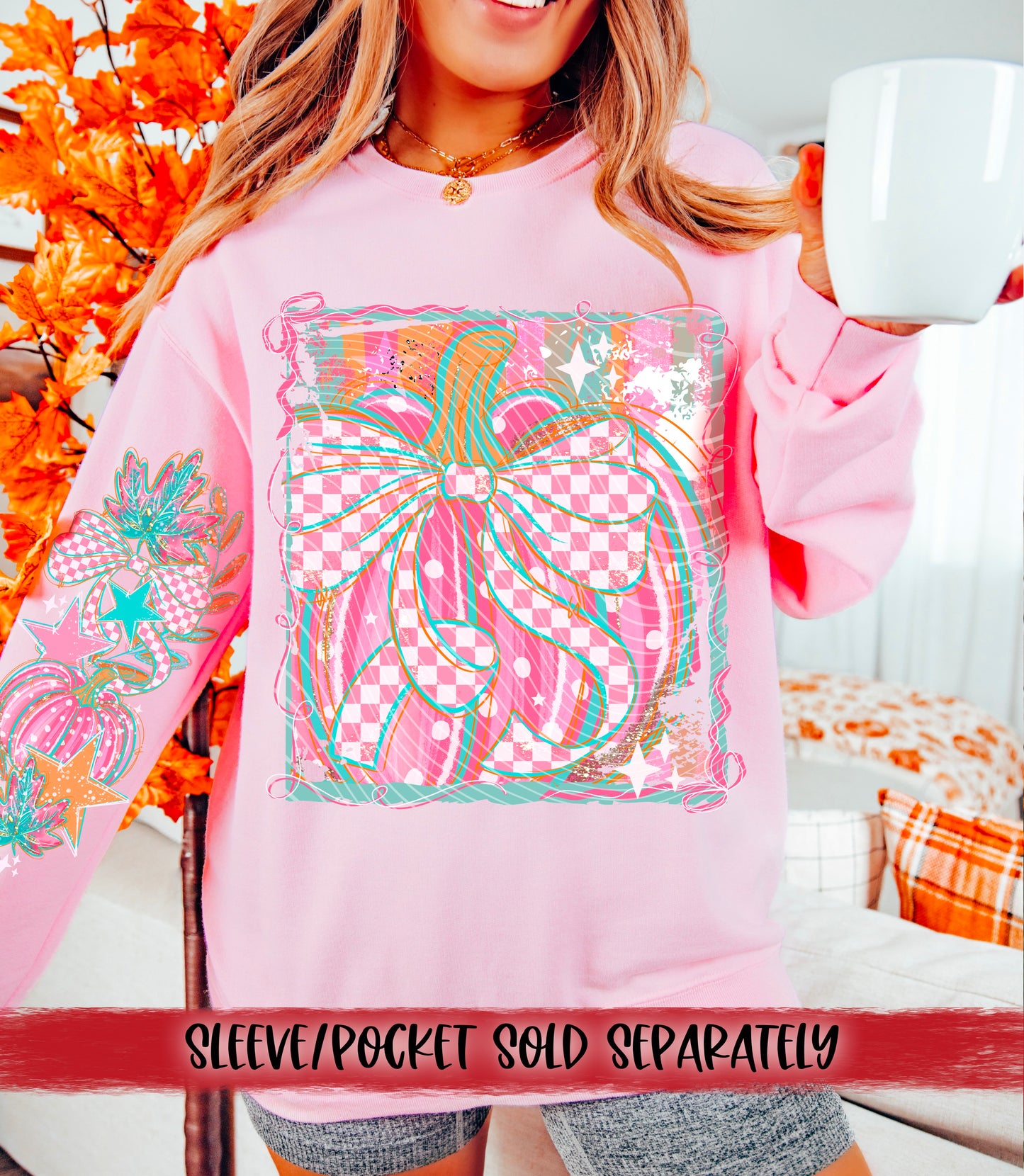 Pink Pumpkin DTF Transfer | Trendy Fall DTF Transfer | High Quality Image Transfers | Ready to Press | Instant Peel