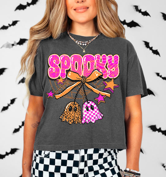 Pink Spooky Ghost Cherries DTF Transfer | Trendy Halloween DTF Transfer | High Quality Image Transfers | Ready to Press | Instant Peel