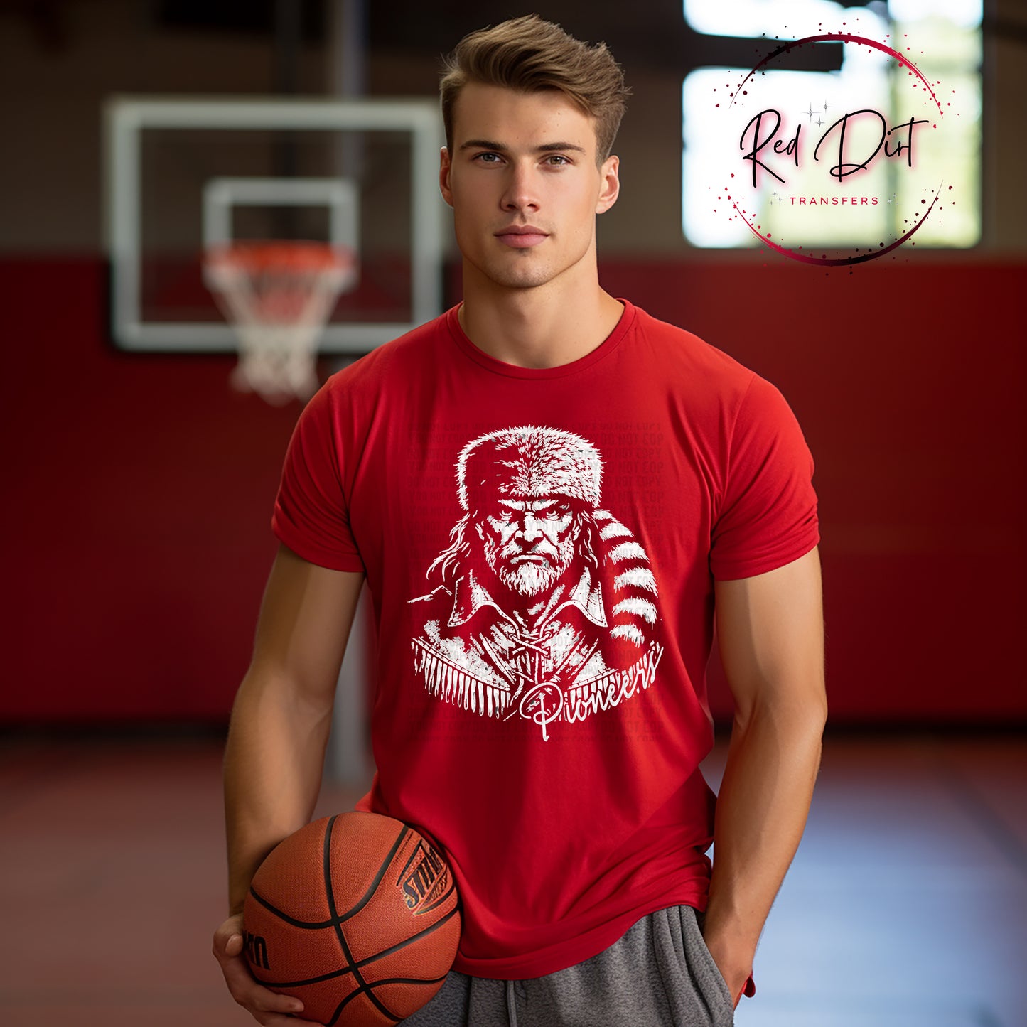 Pioneers Aggressive Mascot DTF Transfer | Football Heat Transfer | Game Day Ready to Press Design | Red Dirt Transfers