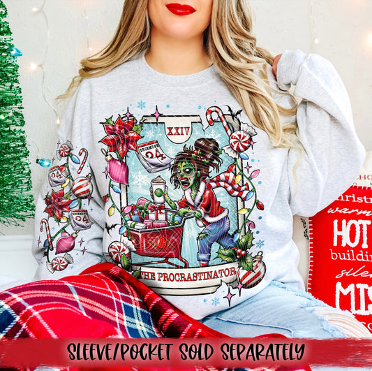 The Procrastinator DTF Transfer | Trendy Creepy Christmas Tarot DTF Transfer | Ready to Press | High Quality DTF Transfers | Fast Shipping