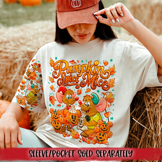 Pumpkin Spice Mice DTF Transfer | Trendy Fall DTF Transfer | High Quality Image Transfers | Ready to Press | Instant Peel