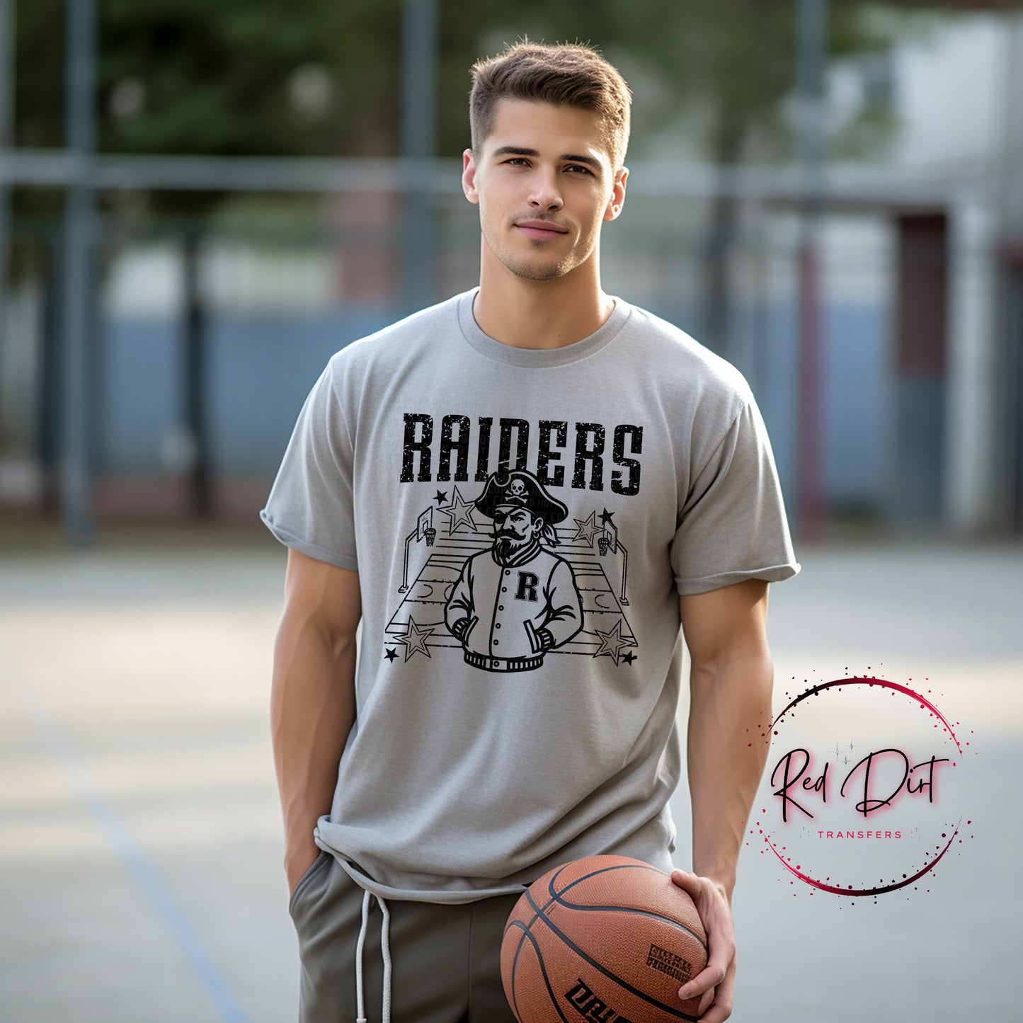 Raiders Basketball Letterman DTF Transfer | Trendy School Spirit DTF Transfer | High Quality Image Transfers | Ready to Press | Instant Peel