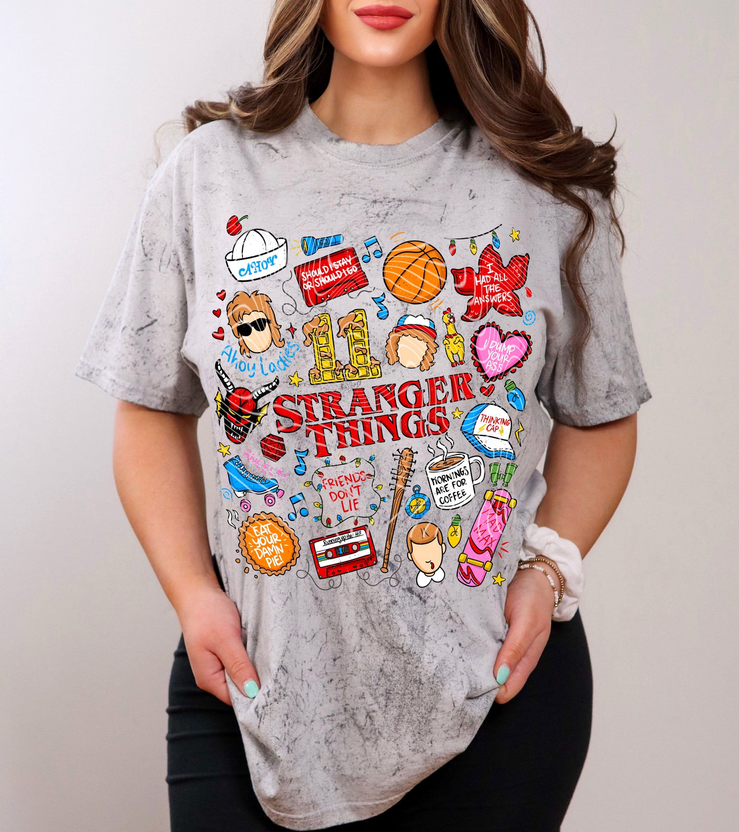 ST Doodle Collage DTF Transfer | Trendy Movie DTF Transfer | High Quality Image Transfers | Ready to Press | Instant Peel