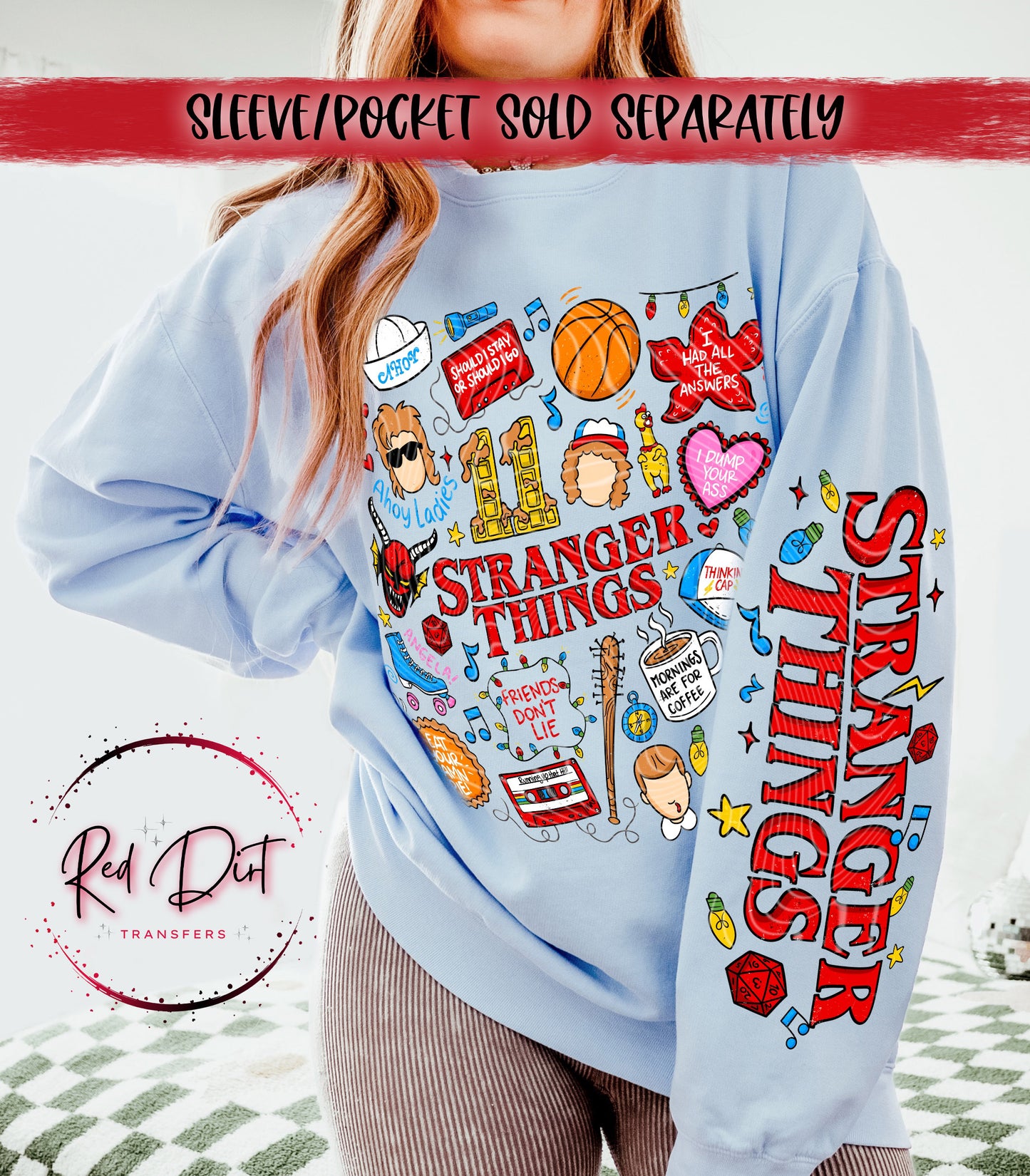 ST Doodle Collage DTF Transfer | Trendy Movie DTF Transfer | High Quality Image Transfers | Ready to Press | Instant Peel