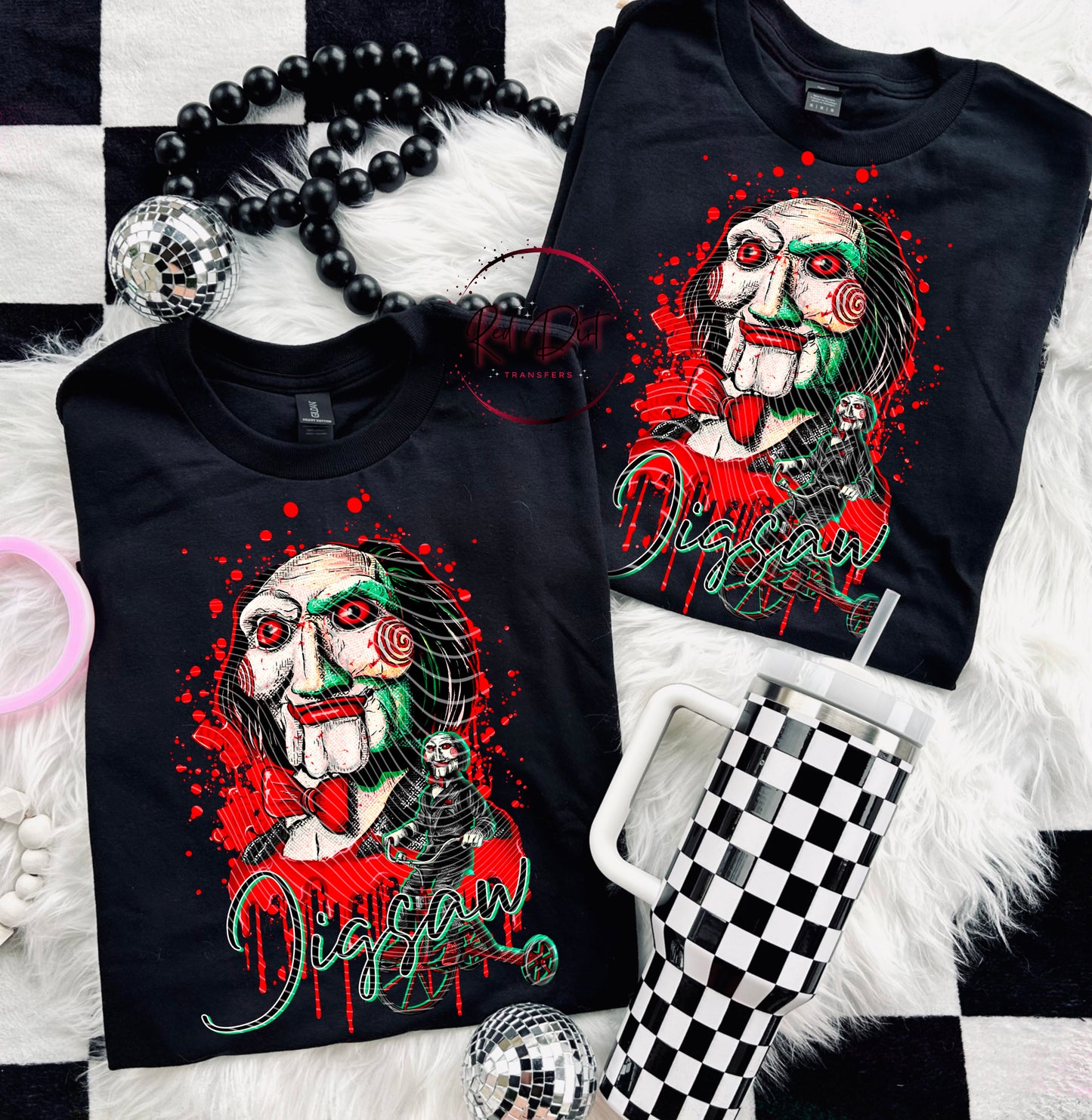 Saw DTF Transfer | Trendy Horror Characters DTF Transfer | High Quality Image Transfers | Ready to Press | Instant Peel