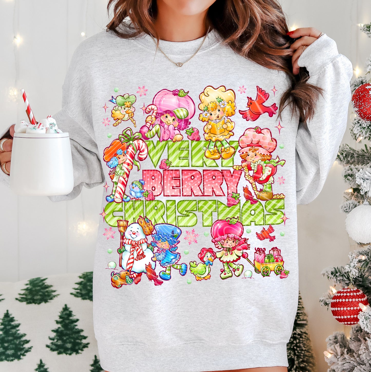 Very Berry Christmas DTF Transfer | Trendy Christmas DTF Transfer | High Quality Image Transfers | Ready to Press | Instant Peel