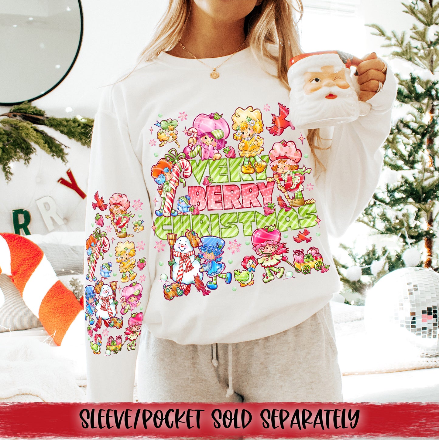 Very Berry Christmas DTF Transfer | Trendy Christmas DTF Transfer | High Quality Image Transfers | Ready to Press | Instant Peel