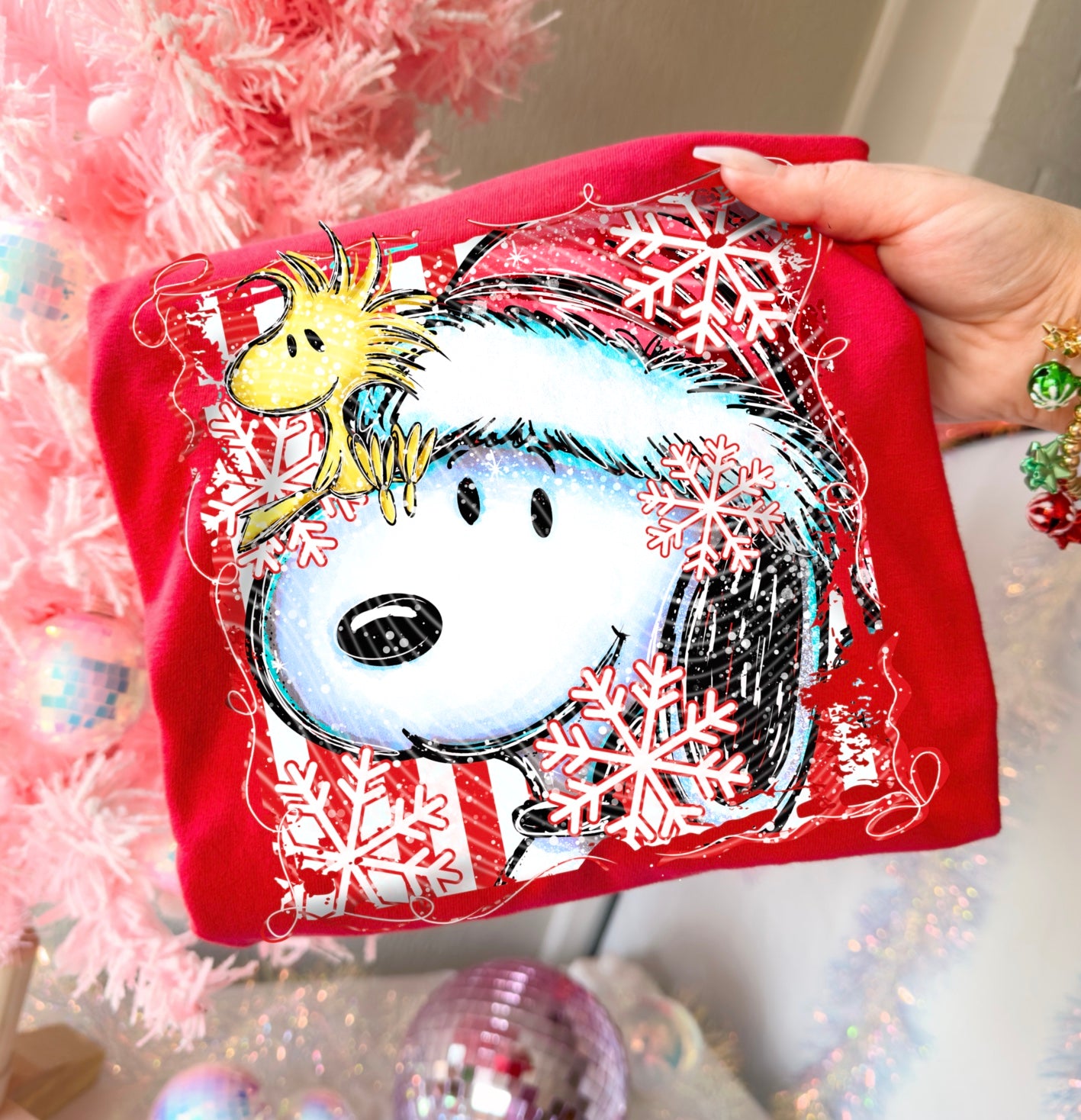 Christmas Dog Stripes DTF Transfer | Trendy Christmas DTF Transfer | High Quality Image Transfers | Ready to Press | Instant Peel