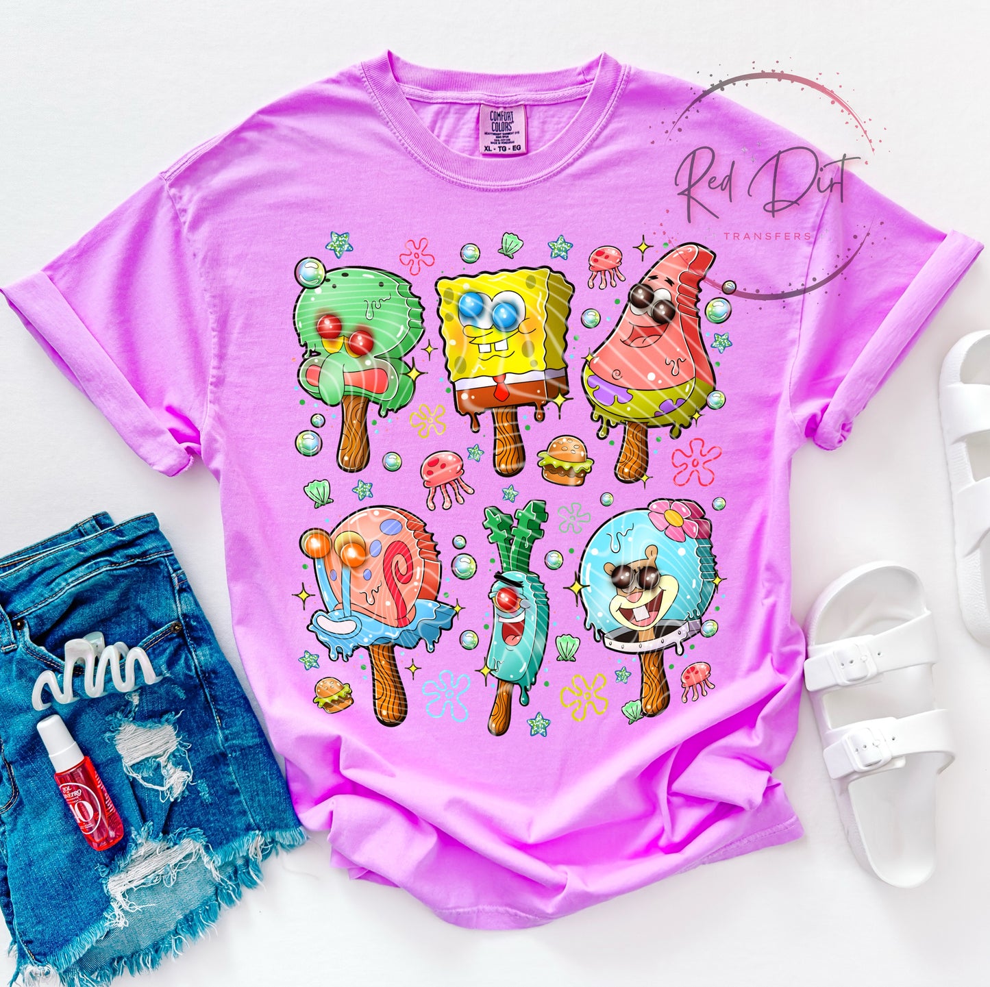 Sponge Ice Cream DTF Transfer | Trendy Summer DTF Transfer | High Quality Image Transfers | Ready to Press | Fast Shipping