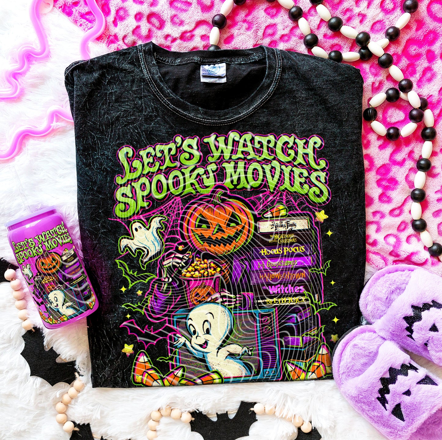 Let's Watch Spooky Movies DTF Transfer | Trendy Halloween DTF Transfer | High Quality Image Transfers | Ready to Press | Instant Peel
