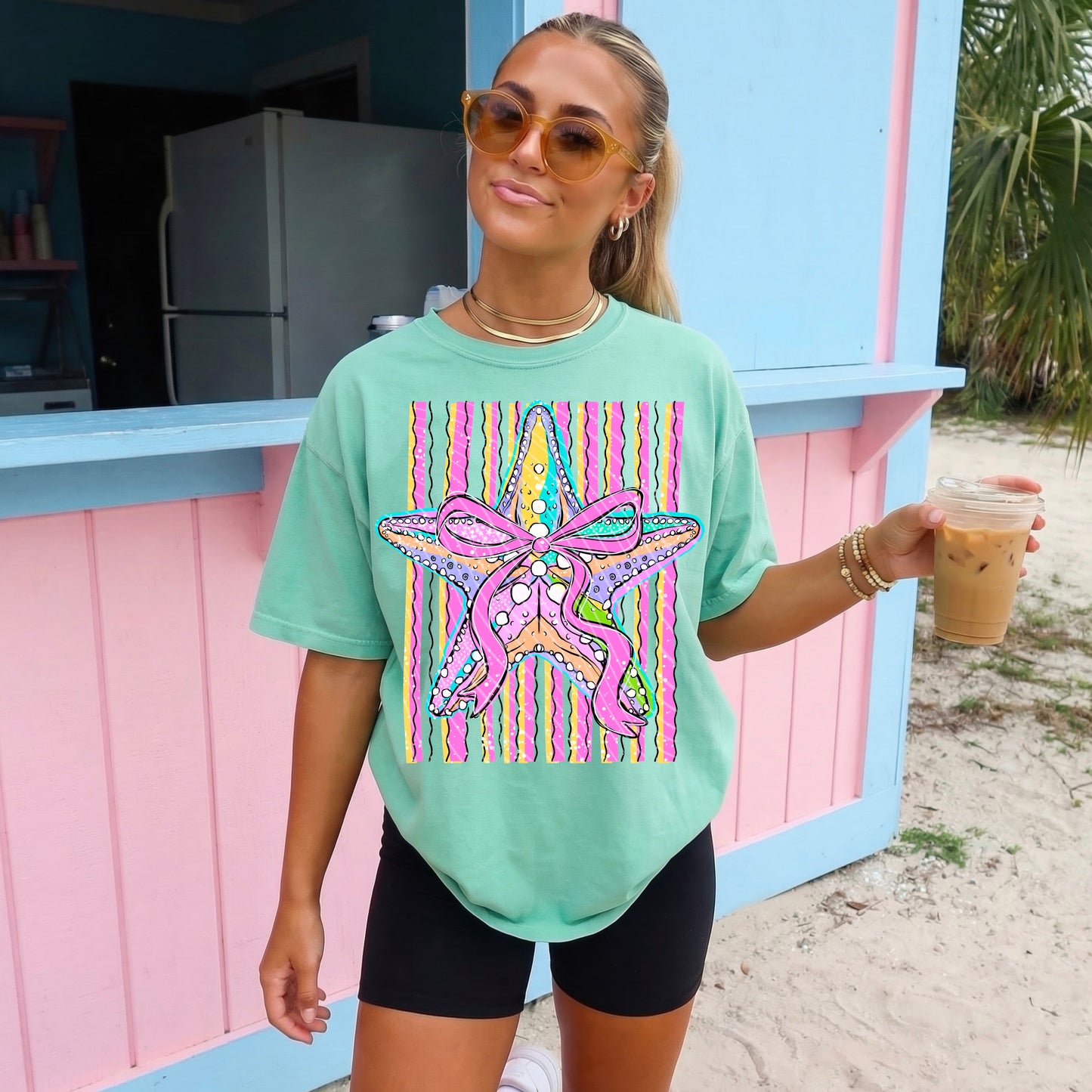 Starfish DTF Transfer, Beach Summer Design, Coastal Graphic, Ready to Press Transfer, Ocean Sea Life, Sublimation Alternative