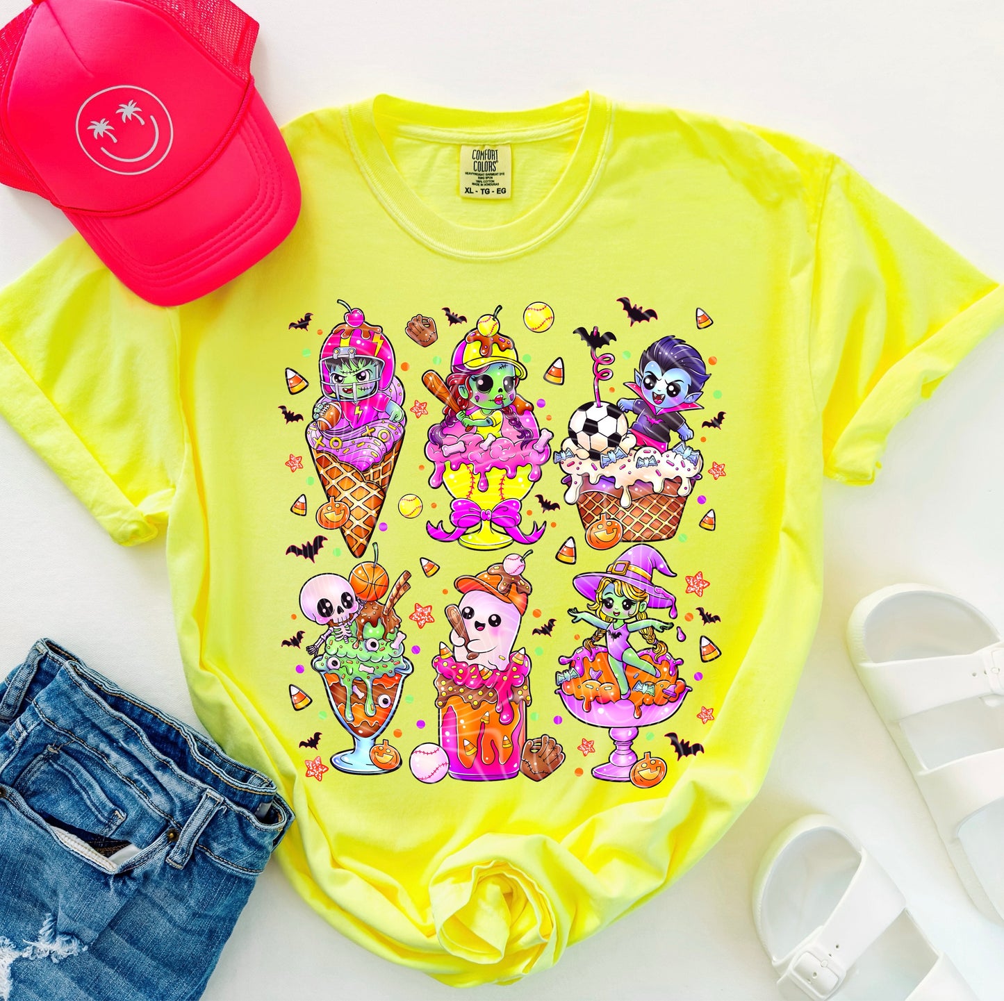 Spooky Ice Cream DTF Transfer | Trendy Summer DTF Transfer | High Quality Image Transfers | Ready to Press | Instant Peel