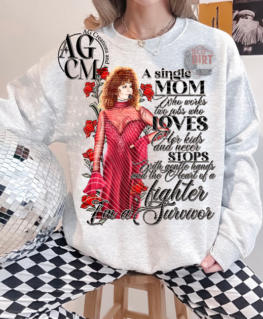 A Single Mom DTF Transfer | Trendy Country Music DTF Transfer | High Quality Image Transfers | Ready to Press | Fast Shipping