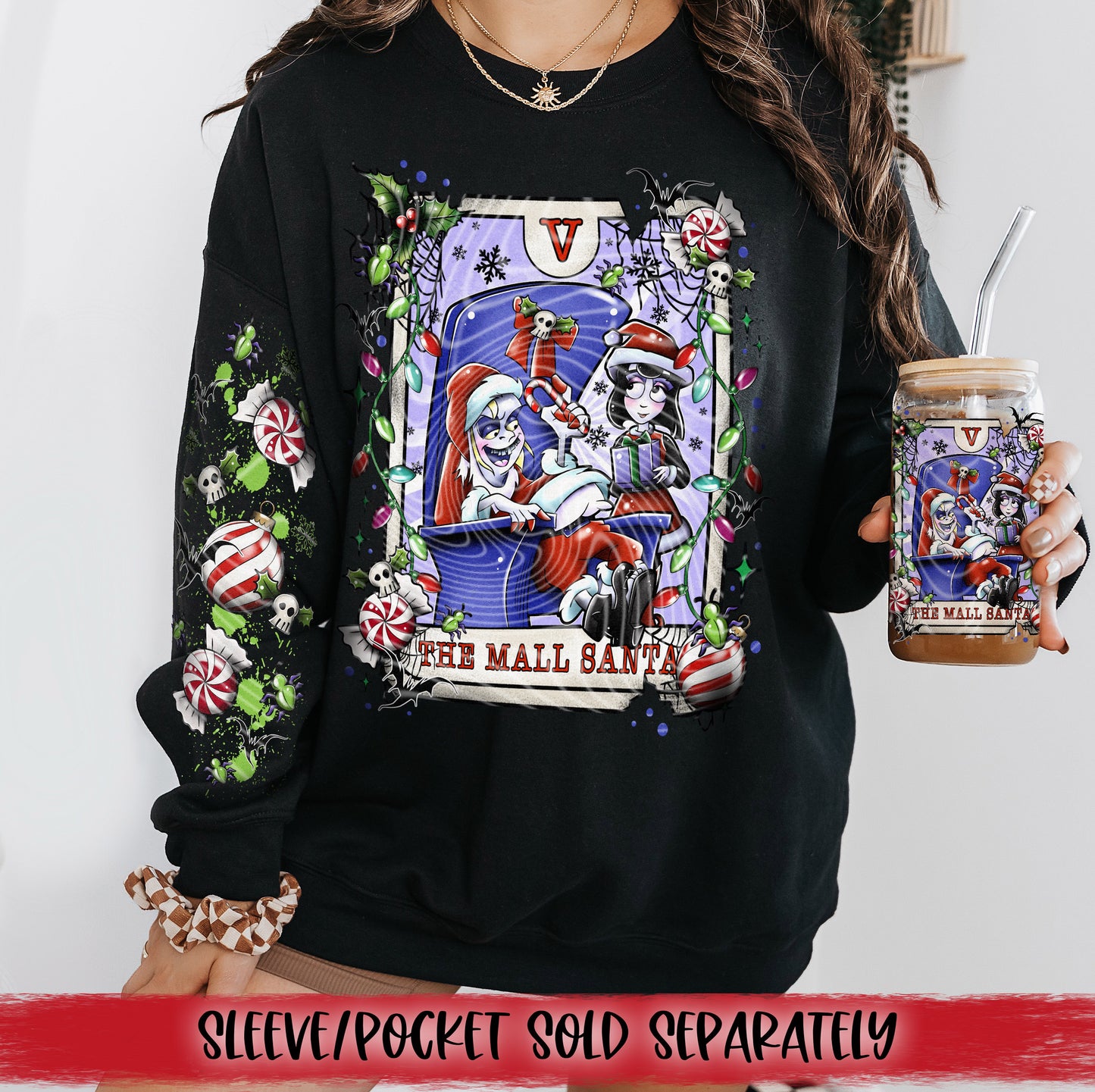 The Mall Santa DTF Transfer | Trendy Creepy Christmas Tarot DTF Transfer | Ready to Press | High Quality DTF Transfers | Fast Shipping
