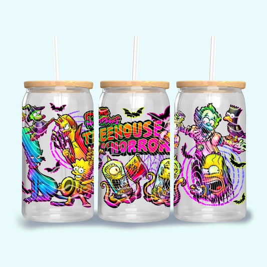 Tree Horror UV DTF Libbey Transfer | Trendy Halloween Libbey Wrap | Ready to Transfer | High Quality | Waterproof UV Transfer
