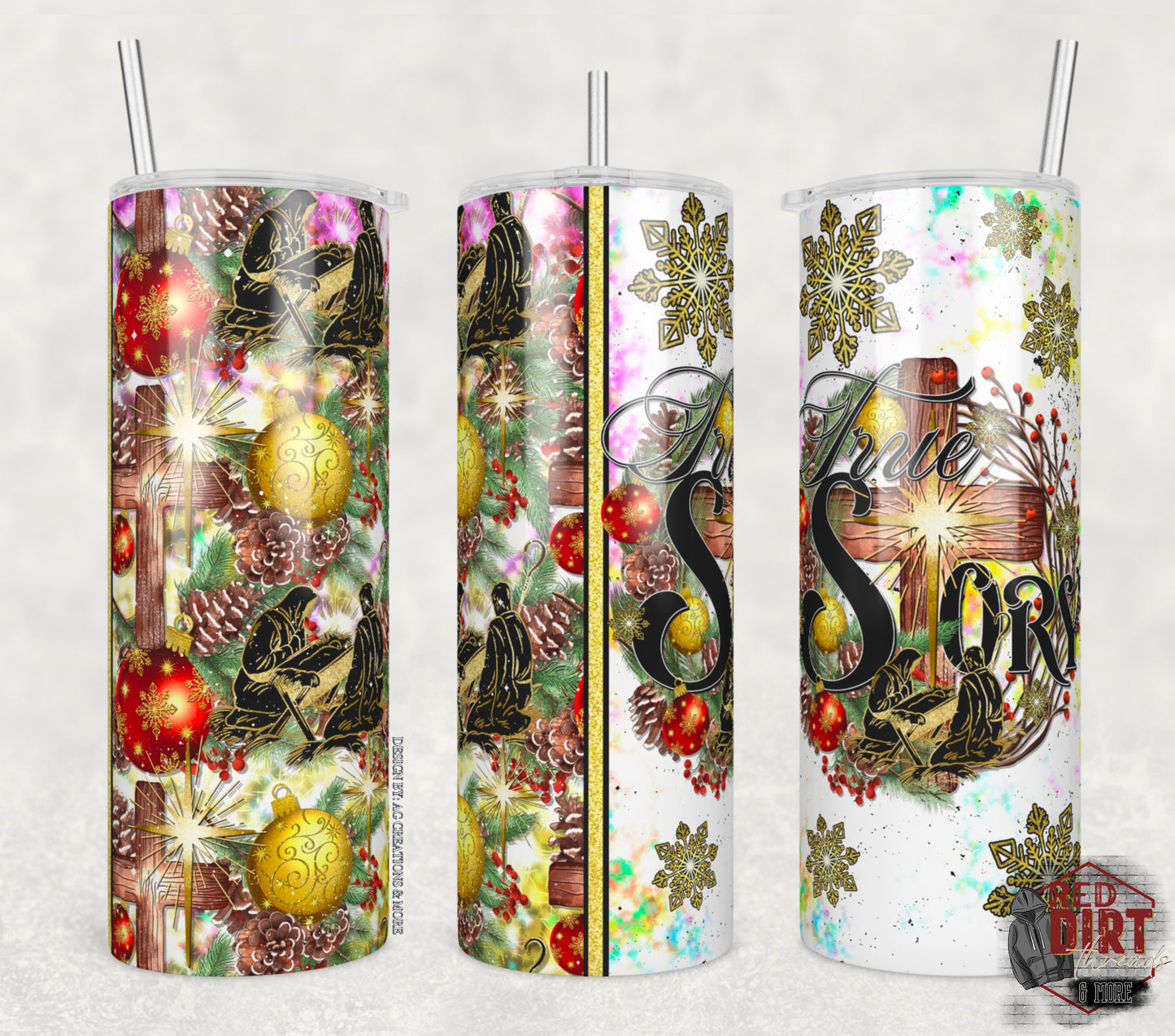 True Story Insulated Tumbler with Plastic Lid and Sealed Reusable Straw | Trendy Christian Cup | Hot/Cold Tumbler