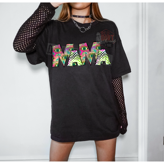 Mama DTF Transfer | Trendy Checkered DTF Transfer | High Quality Image Transfers | Ready to Press | Fast Shipping