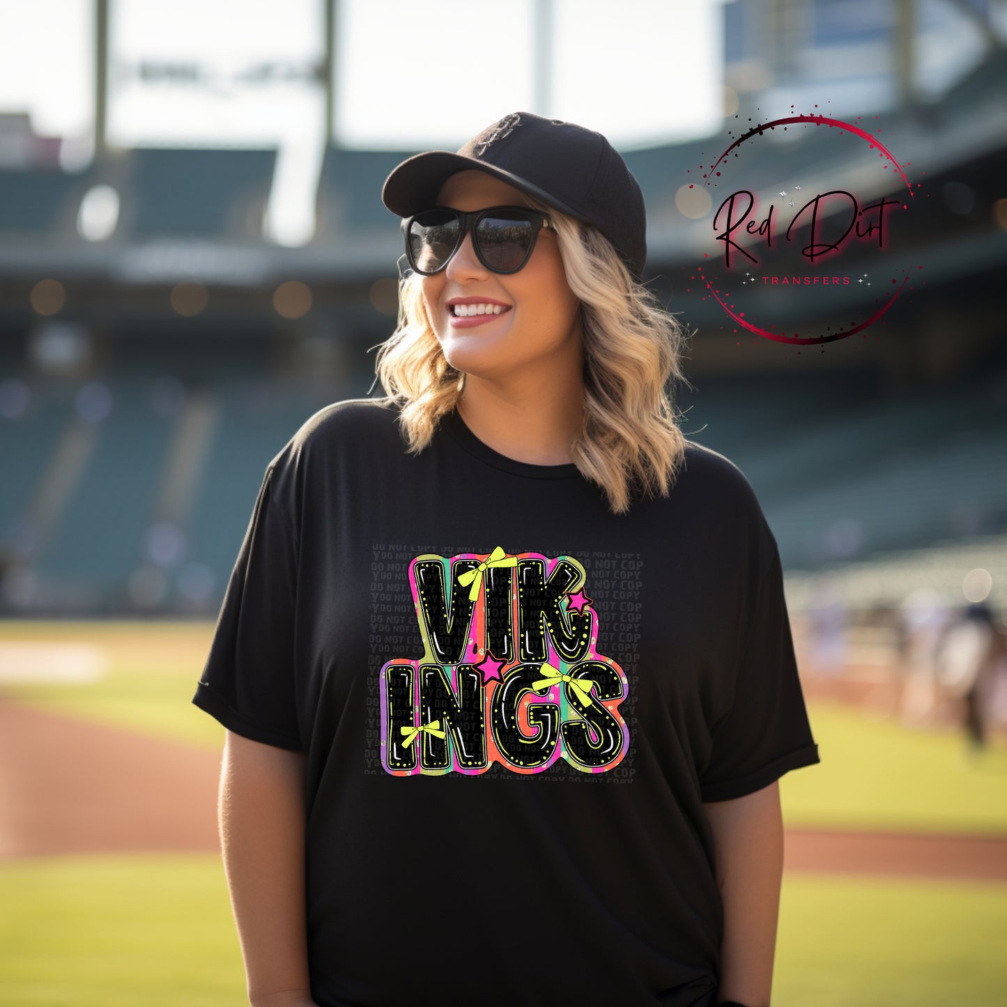 Retro Vikings  Mascot T-Shirt | School Spirit Game Day Tee | Colorful School Pride Shirt