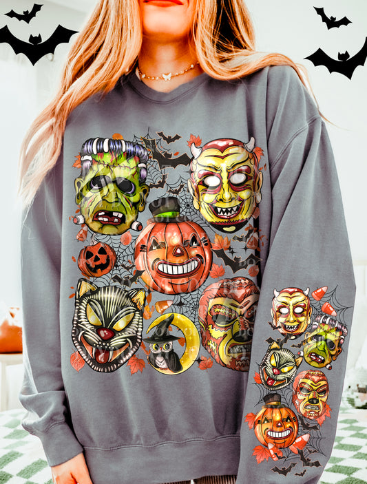 Vintage Masks DTF Transfer | Trendy Spooky DTF Transfer | Ready to Press | High Quality DTF Transfers | Fast Shipping