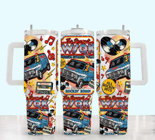 WSQK UV DTF 40oz Tumbler Transfer | Trendy Movie Tumbler Wrap | Ready to Transfer | High Quality | Waterproof UV Transfer